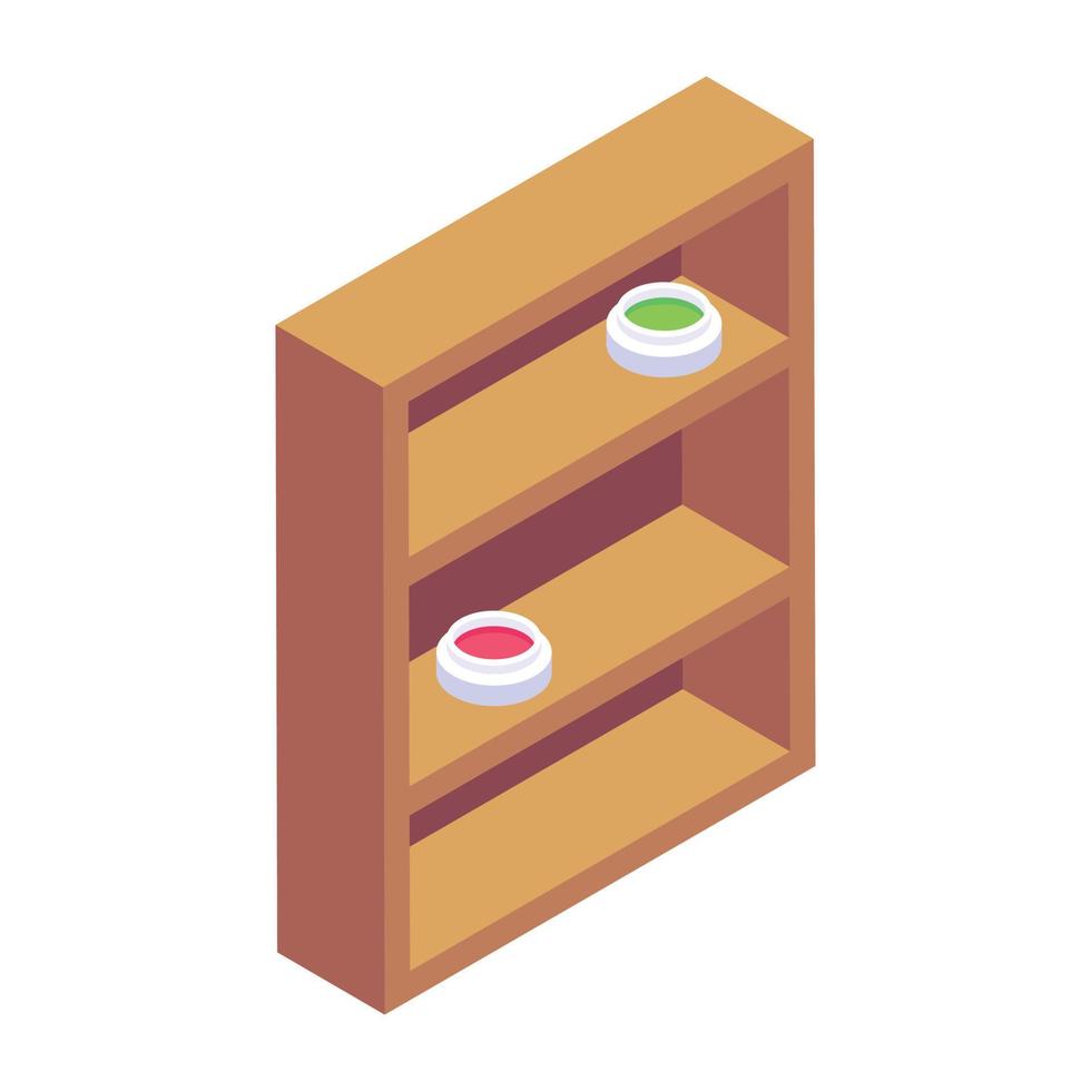 Painting table isometric icon with scalability vector