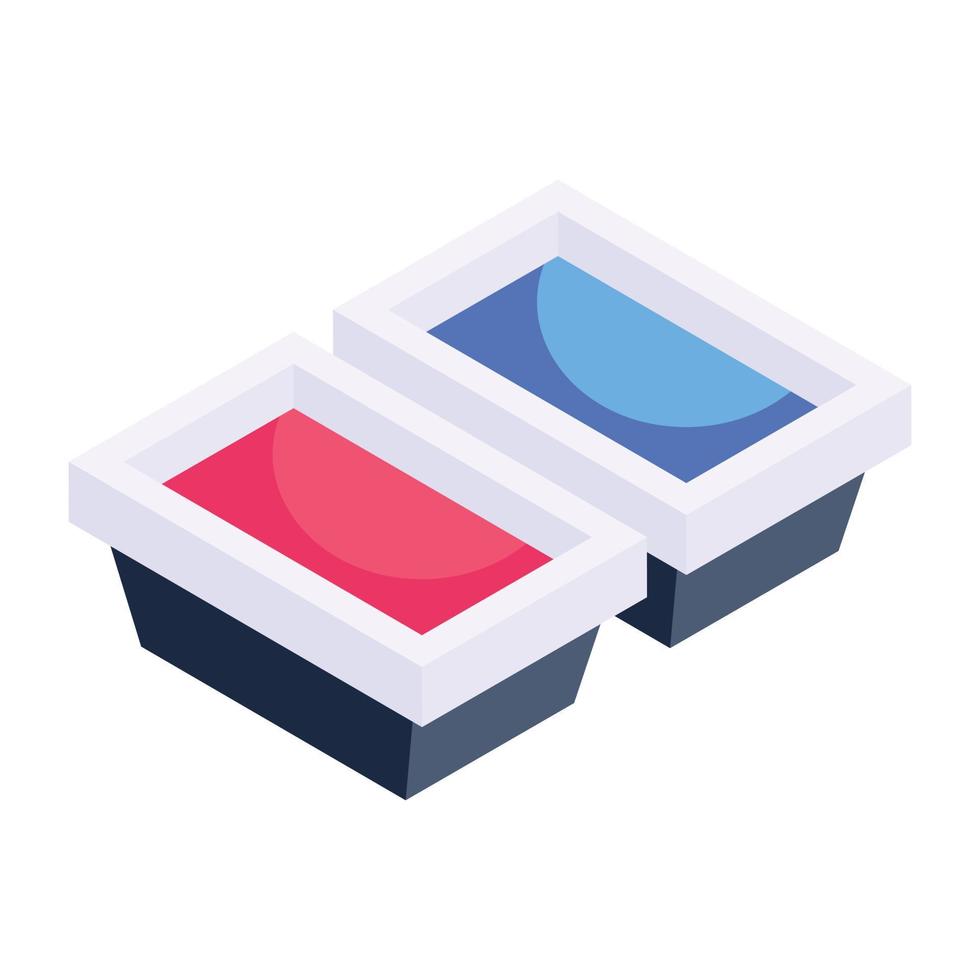 Paint bucket isometric icon is ready for web and apps vector