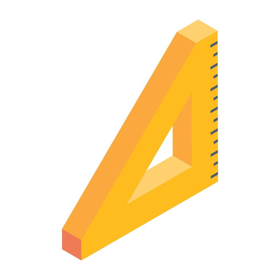 Measurement tool, isometric icon of scale vector