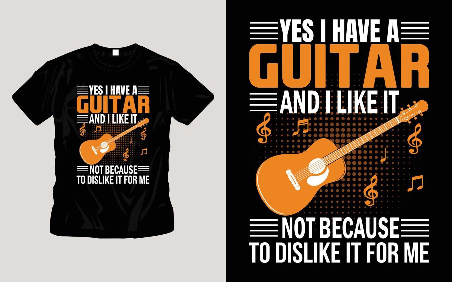 vector de diseño de camiseta de guitarra