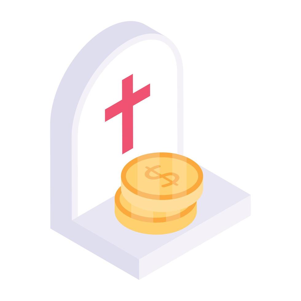 icono de reclamo de muerte en estilo 3d vector