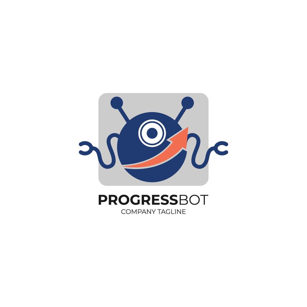 Progress bot logo vector
