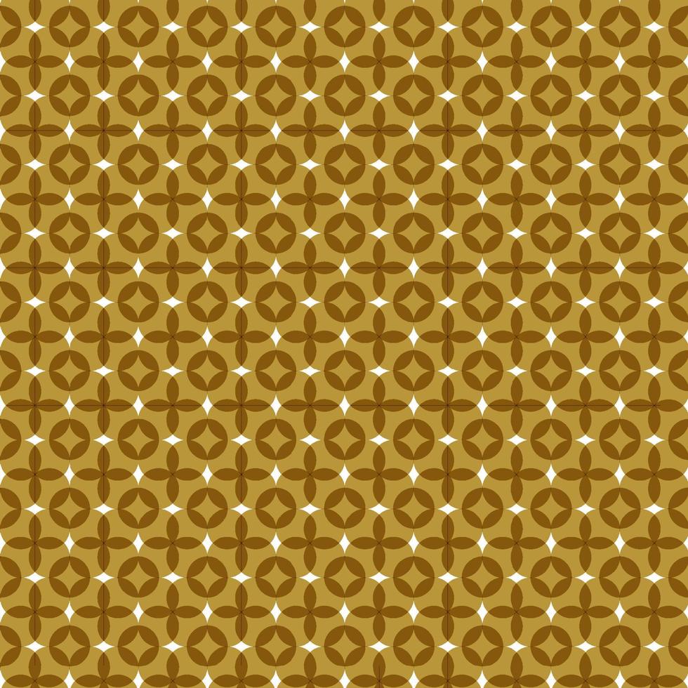 Golden circle multiply seamless background. Geometric flower shape pattern backdrop. vector