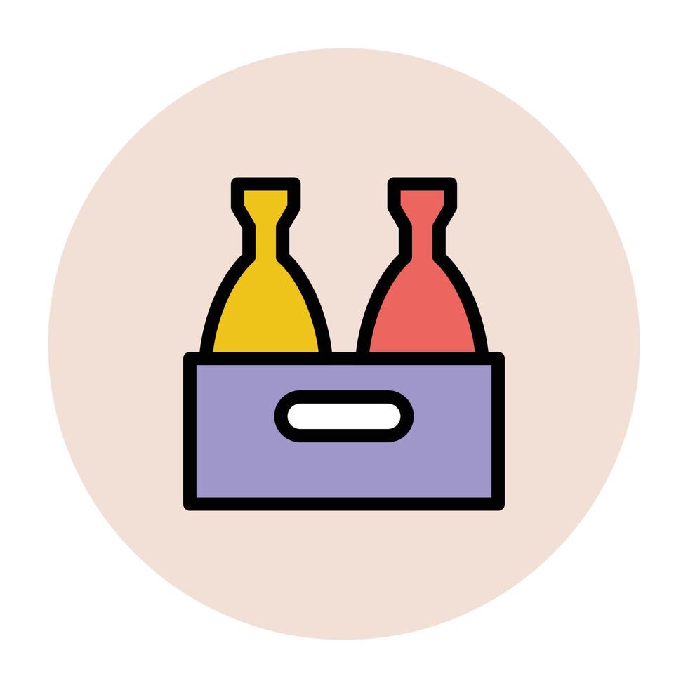 Trendy Wine Crate vector