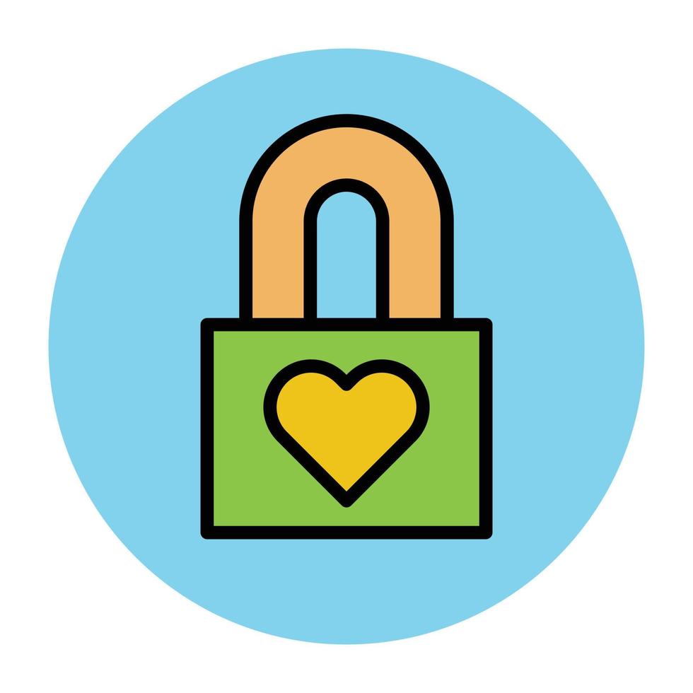 Trendy Heart Lock vector