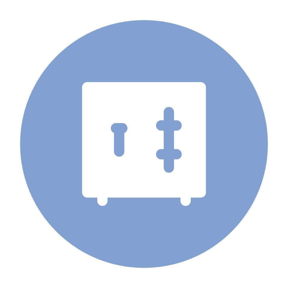 Trendy Bank Safe vector