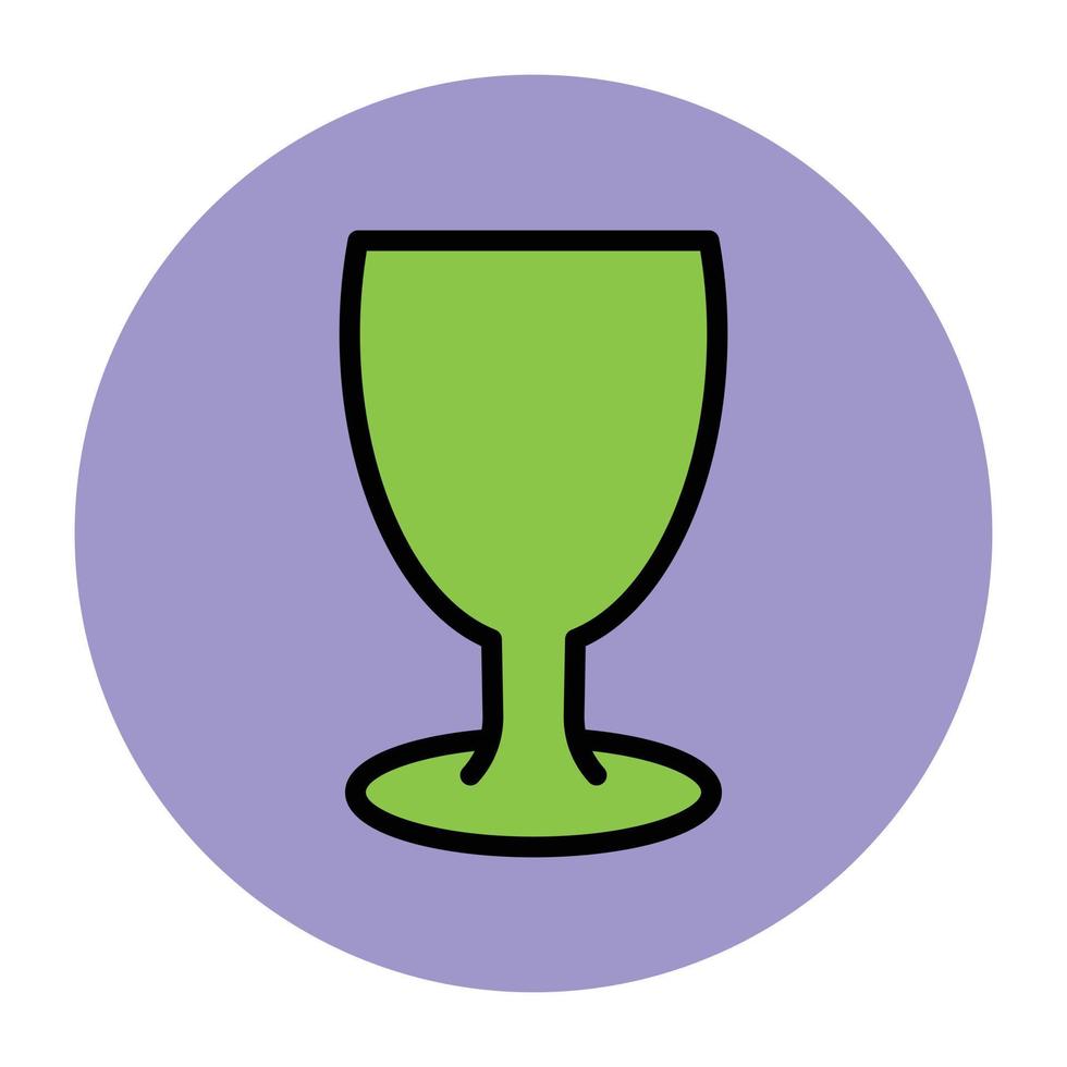 Trendy Wine Glass vector