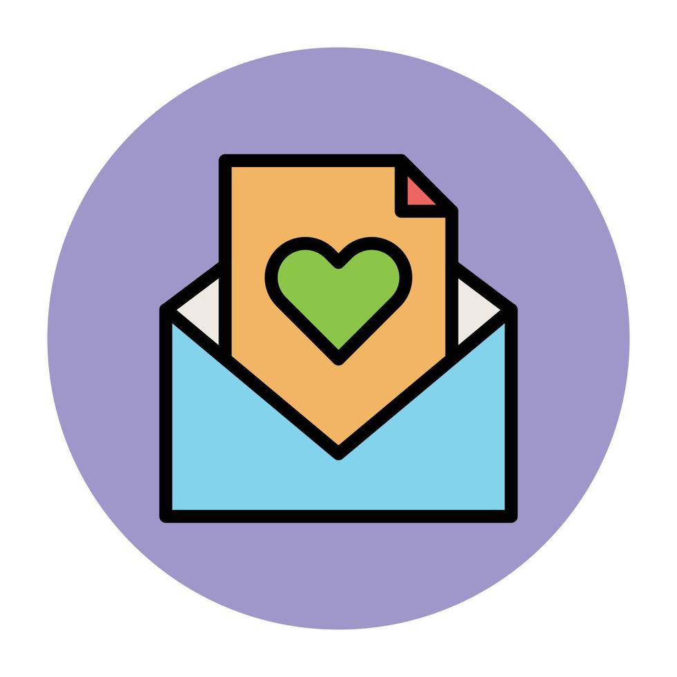 Trendy Love Letter vector