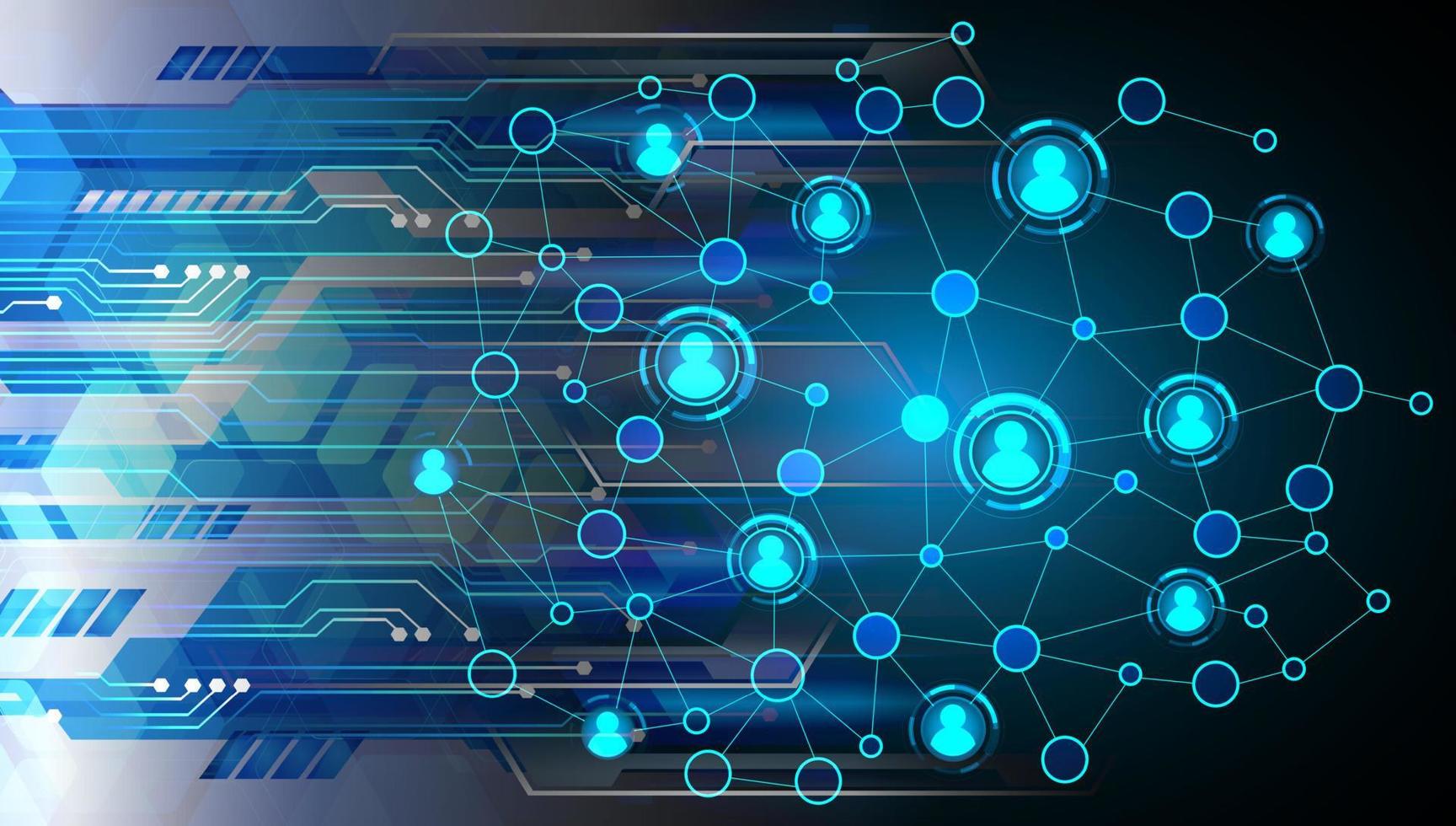 Fondo de concepto de tecnología futura de circuito cibernético vector