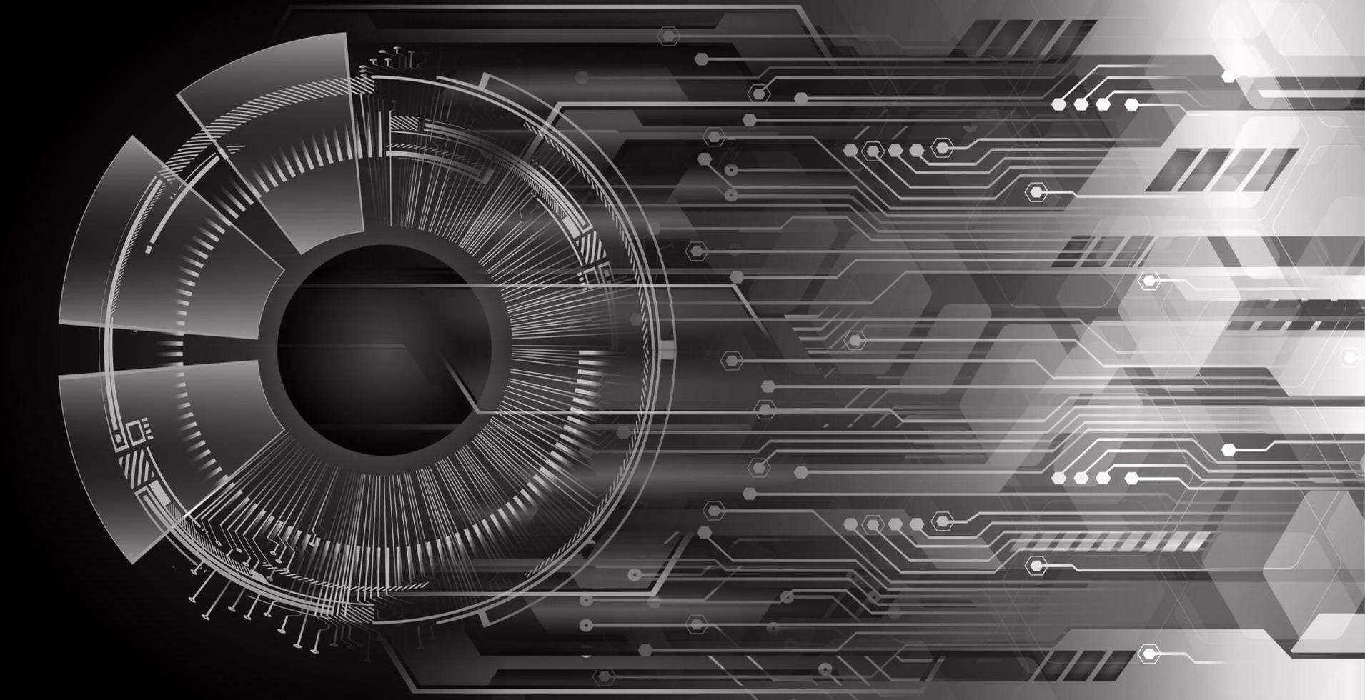eye cyber circuit future technology concept background vector