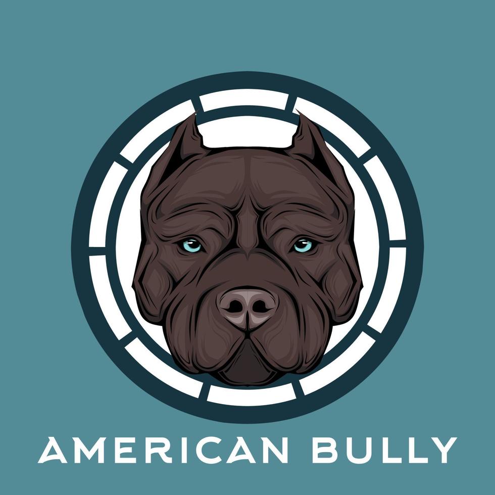 american bully dog logo or symbol vector