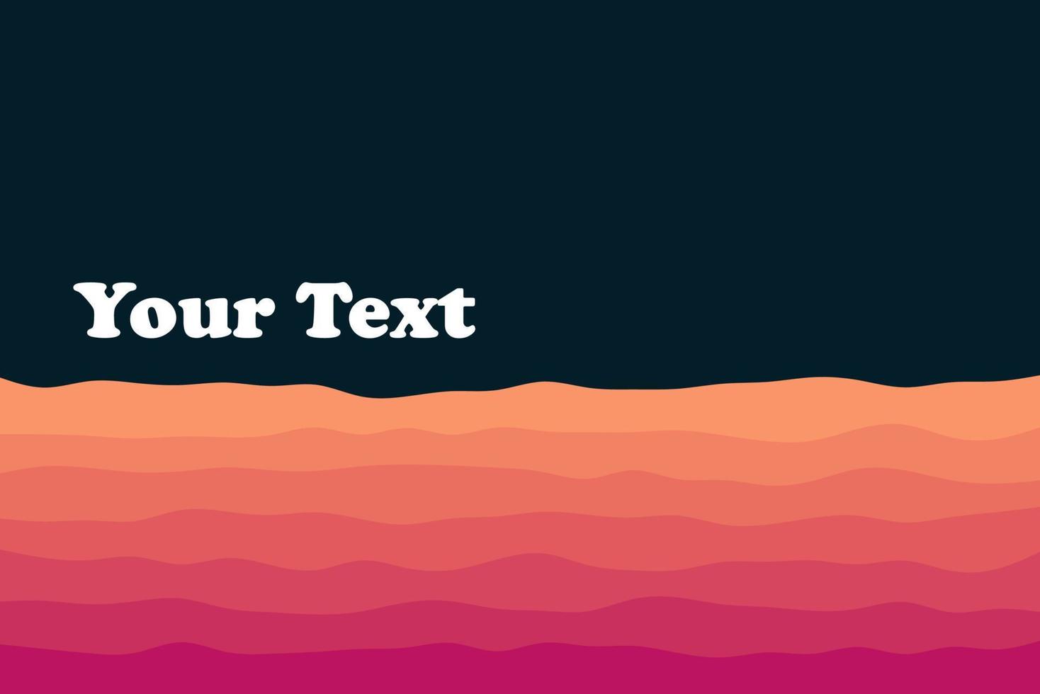 layered lava waves cover background with text vector