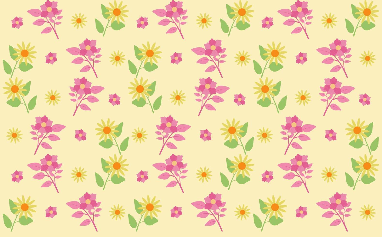 Daisy and rose petal pattern, on a bright background, Chamomile flower buds, Seamless floral pattern, Floral pattern texture concept. minimal prints for cards or wrapping paper vector