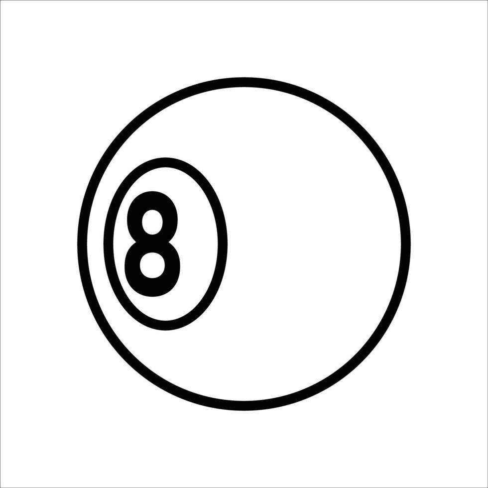 billiard ball icon vector design template simple and clean