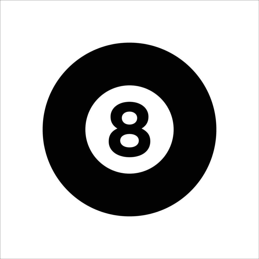 billiard ball icon vector design template simple and clean