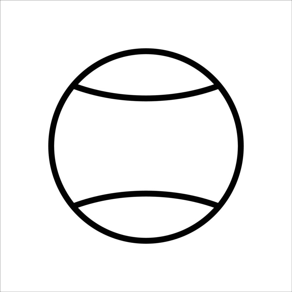 plantilla de diseño de vector de icono de pelota de tenis simple y limpio