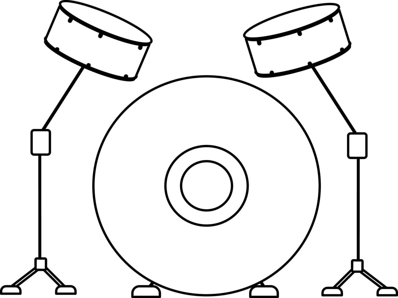 Drum kit semi flat color vector object