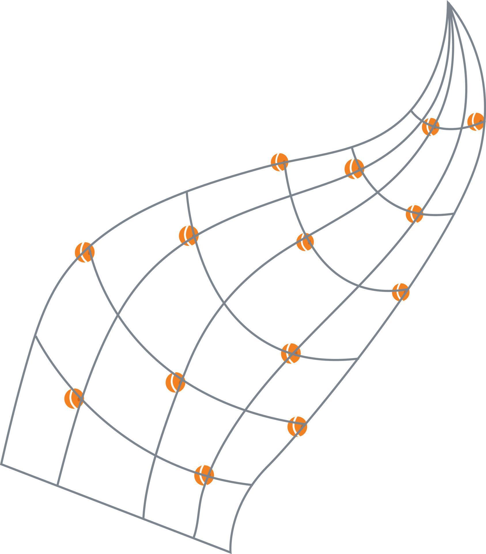 Nautical rope netting semi flat color vector object 8652398 Vector Art