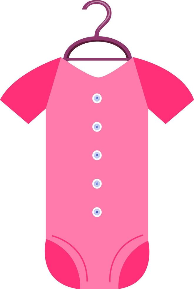 onesie para niña objeto de vector de color semi plano