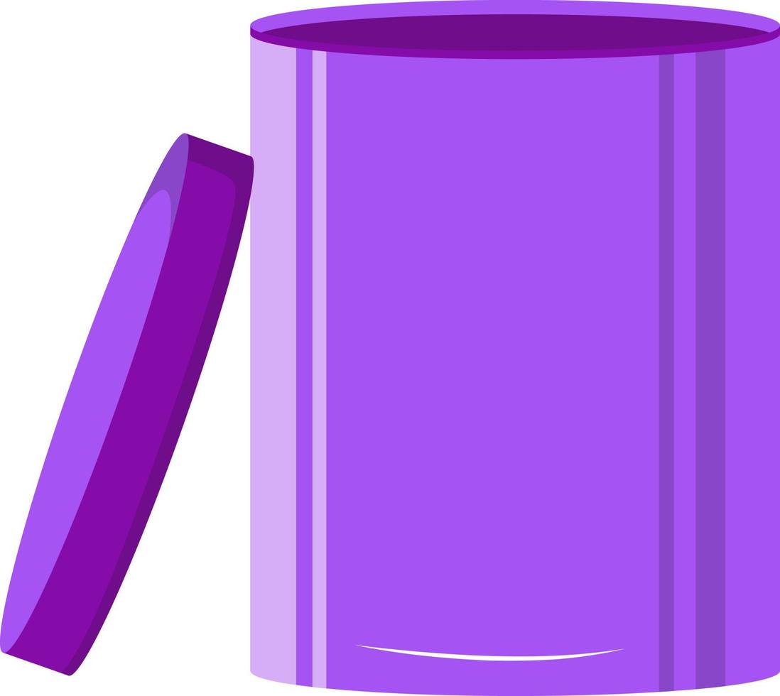 Trash can with lid semi flat color vector object