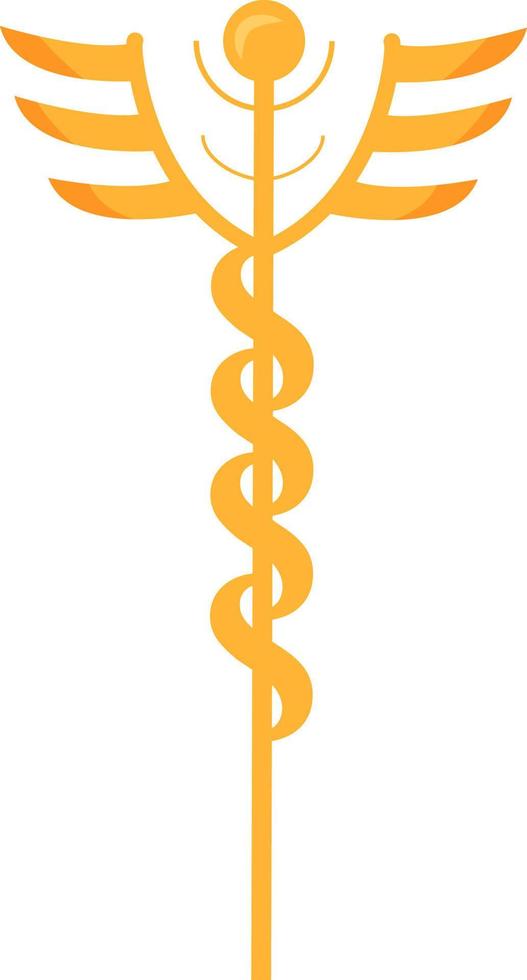 objeto vectorial de color semiplano caduceo vector