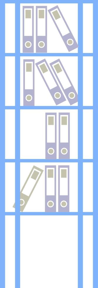 Office book rack semi flat color vector object
