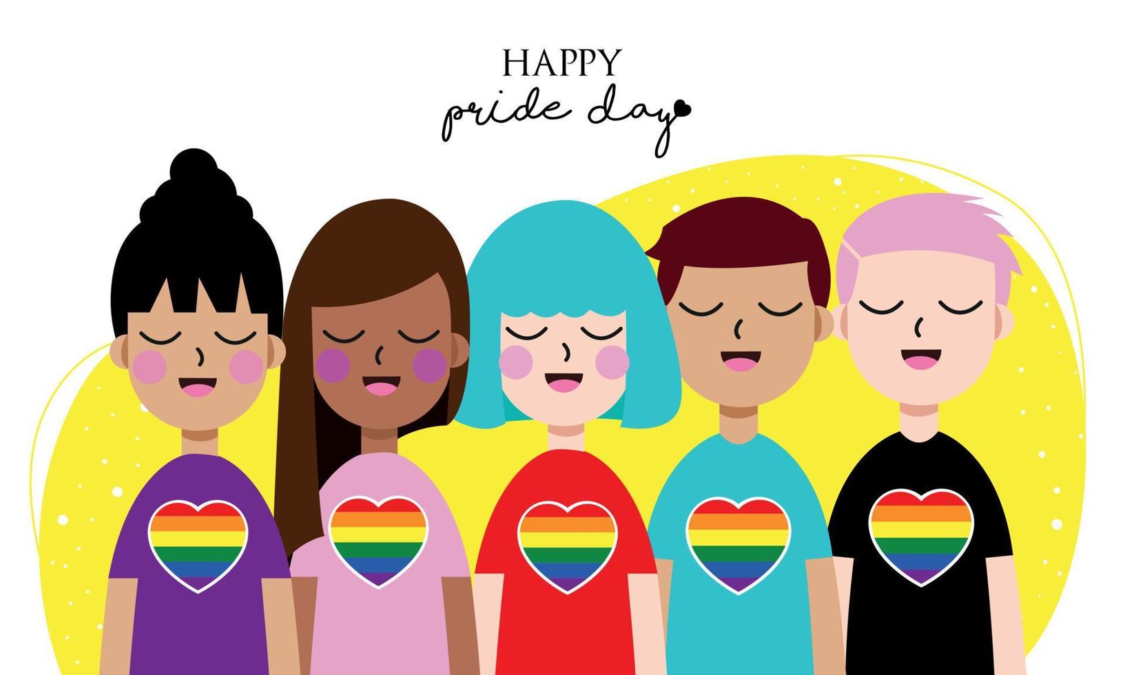 diseño de banner de feliz día del orgullo vector