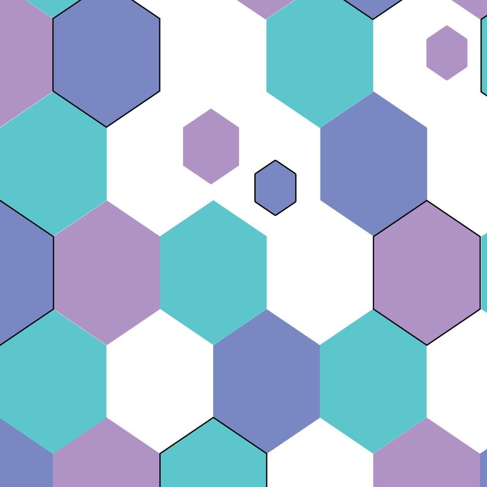 White background with light blue and violet hexagonal shapes vector