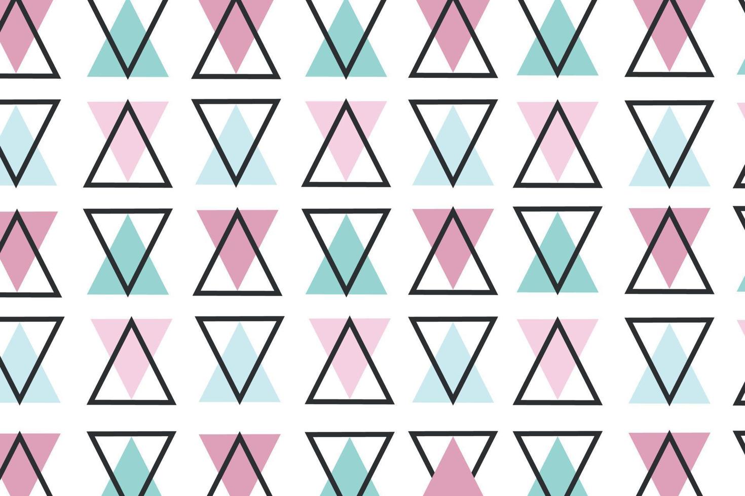 Background with triangular shapes in pink and light blue vector