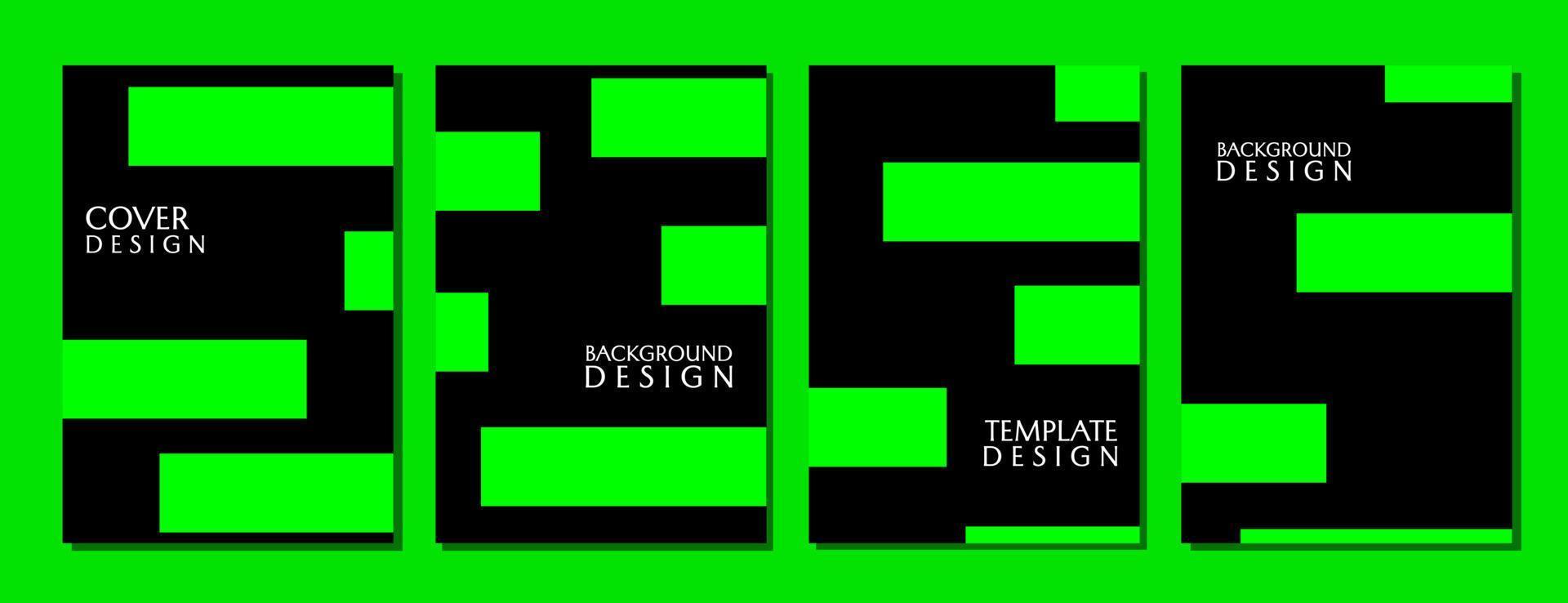 vector design. set of minimalist abstract cover templates. background with a blend of black and green. design for books, magazines, catalogs