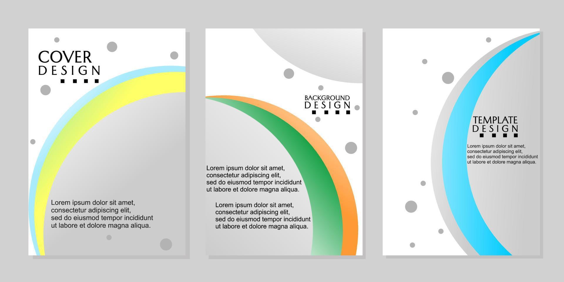 modern and minimalist cover set. gray abstract background. design for reports, brochures, catalogs vector