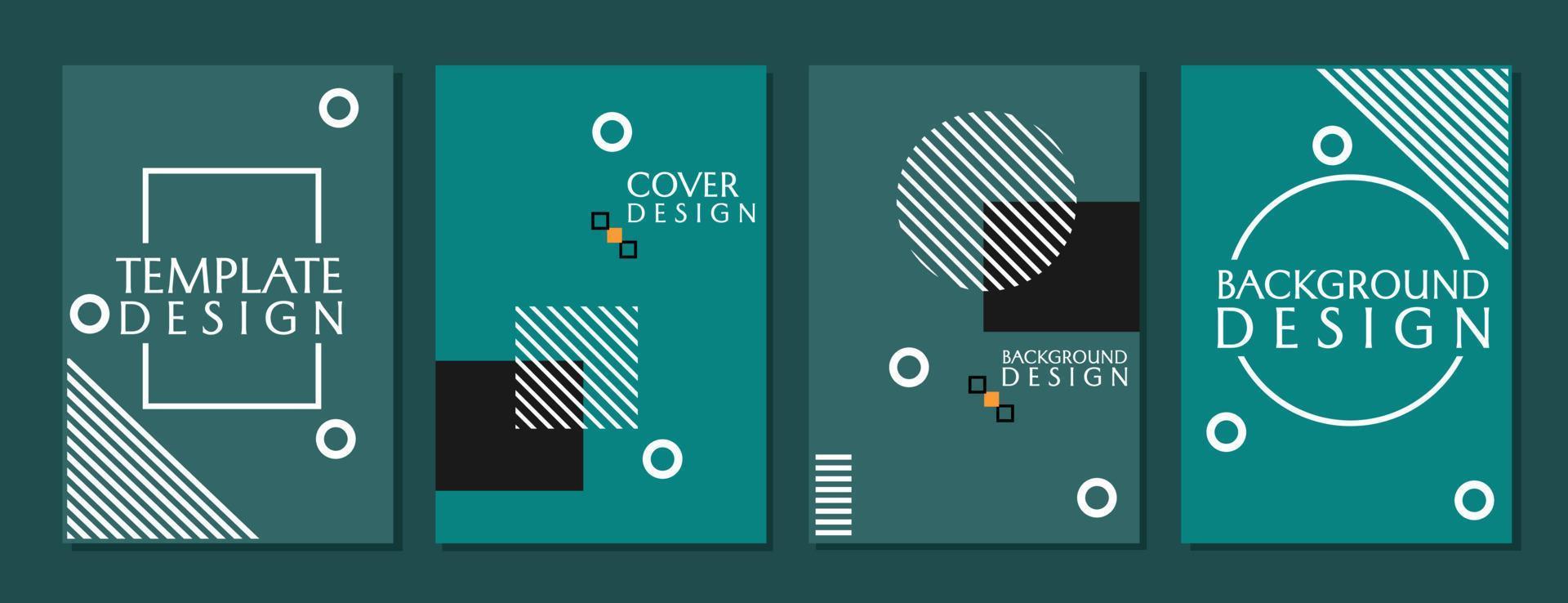 vector design. blue book cover set. geometric abstract background. dynamic and elegant design for business