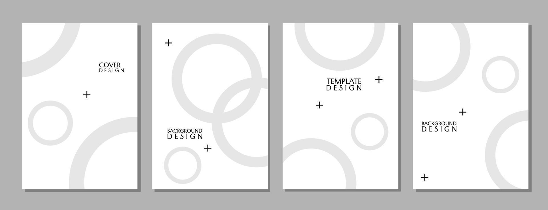 a set of trendy and modern gray color cover templates. abstract background design with circle elements. design for business vector