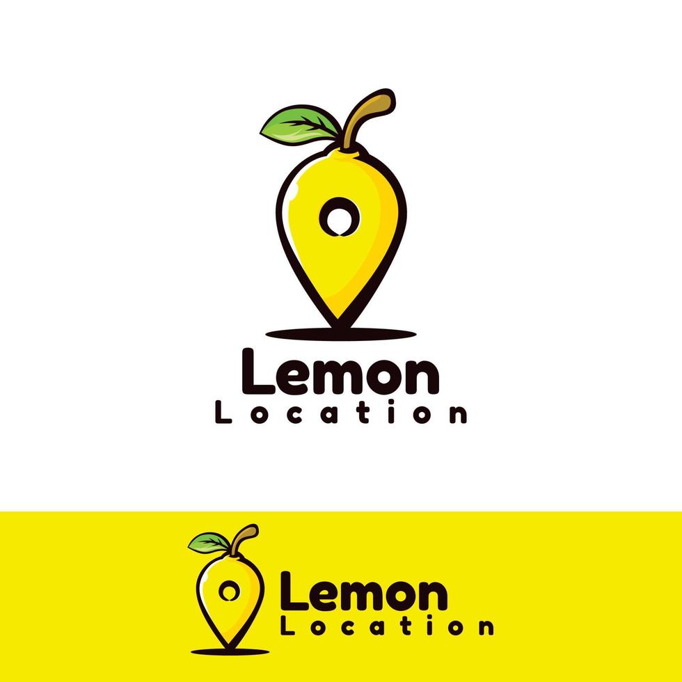 lemon location art illustration vector