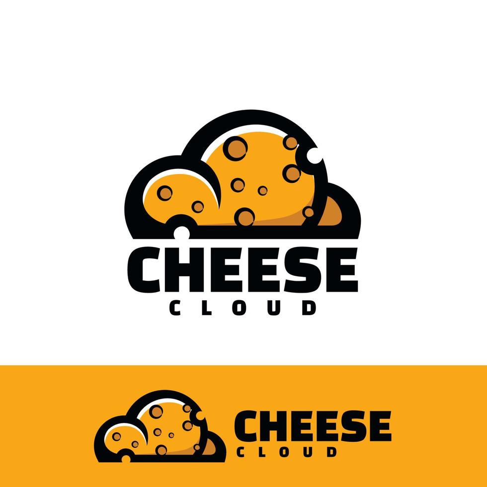 Cheese cloud art illustration vector