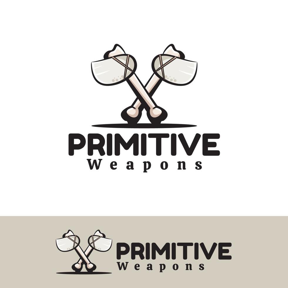 ilustración de arte de armas primitivas vector