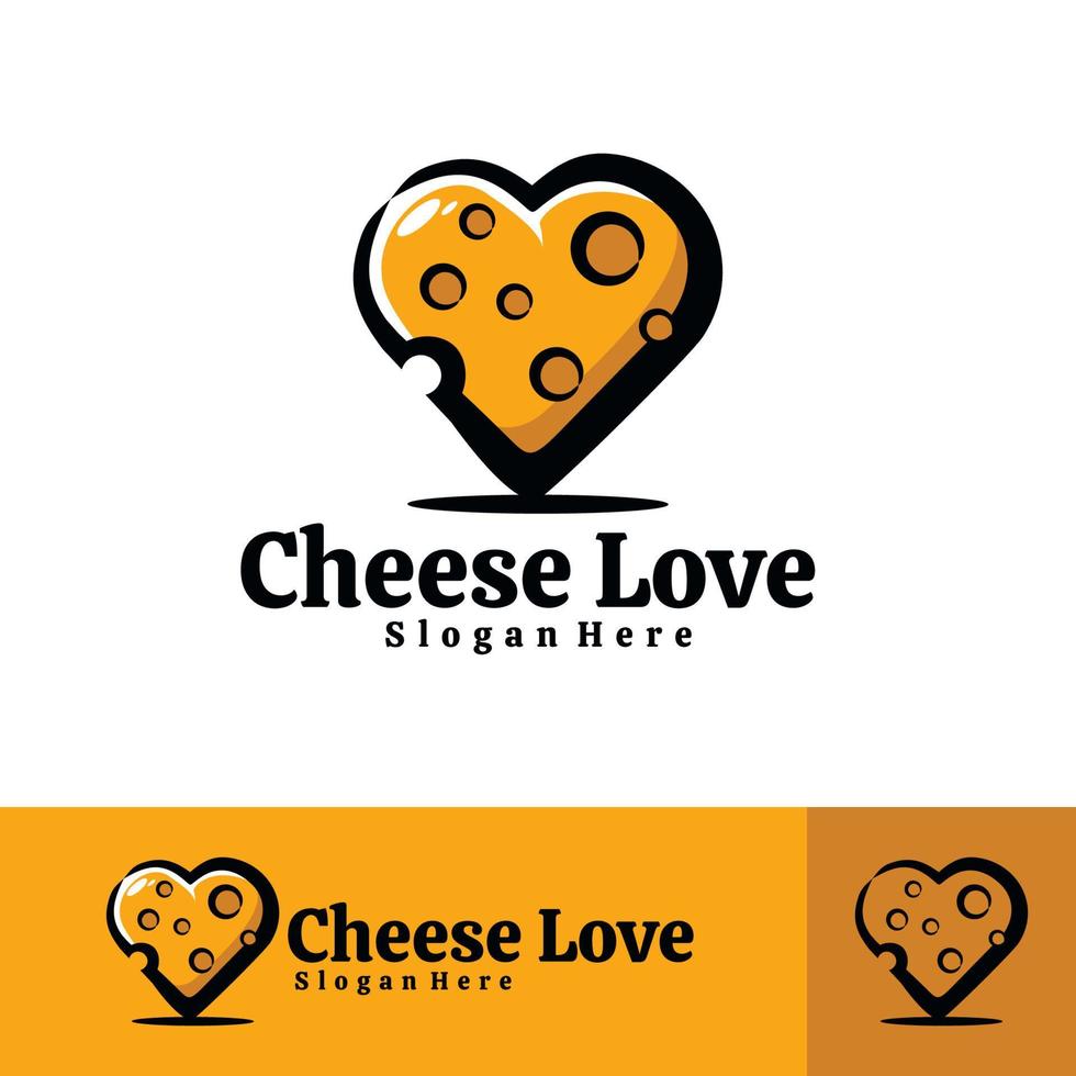 ilustración de arte de amor de queso vector