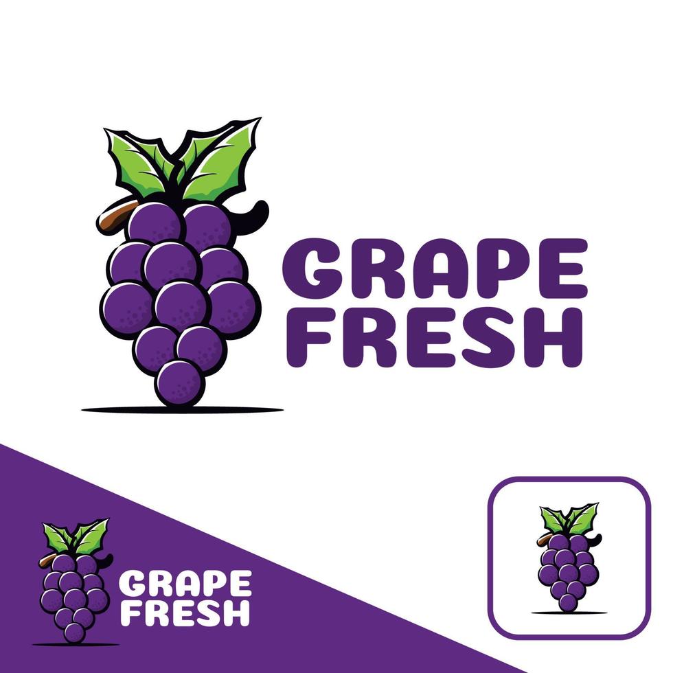 ilustración de arte de uva fresca vector