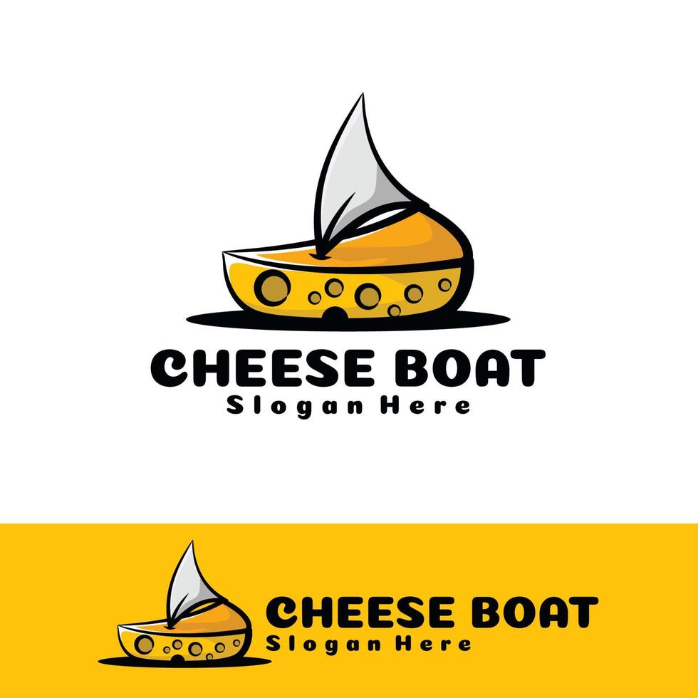 Cheese boat art illustration vector