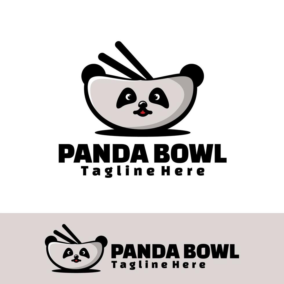 Panda Bowl art illustration vector