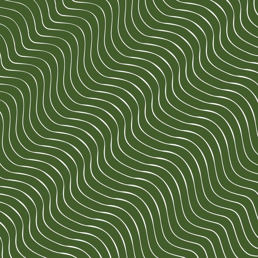 abstract wavy line pattern green vintage background vector