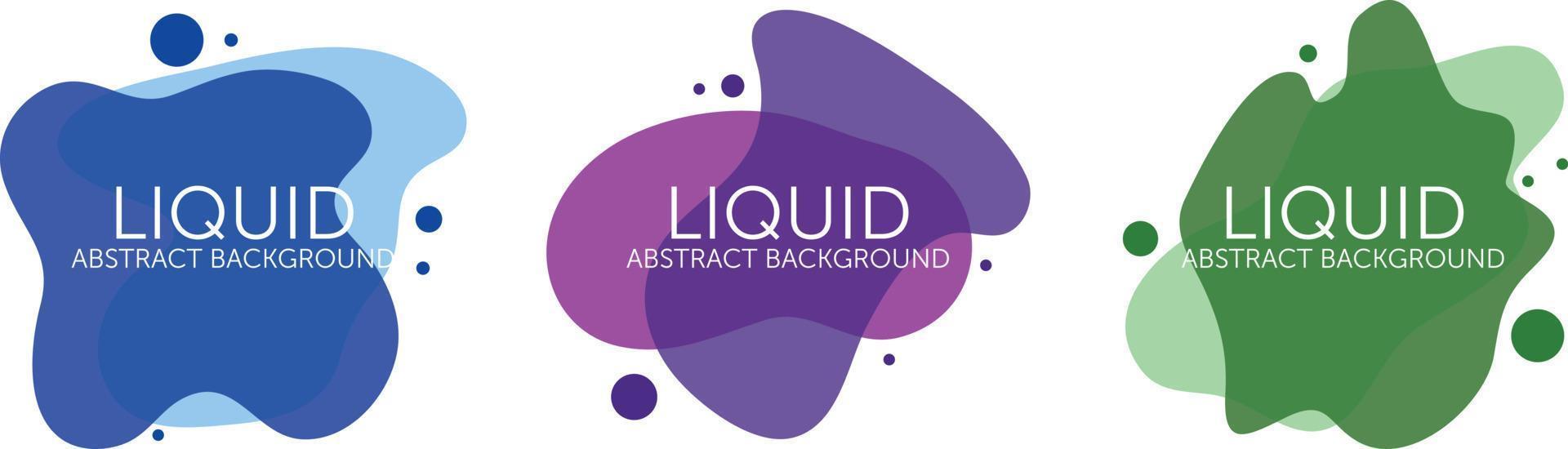 3 Liquid Abstract Backround Graphic Element EPS 10 Free Vector