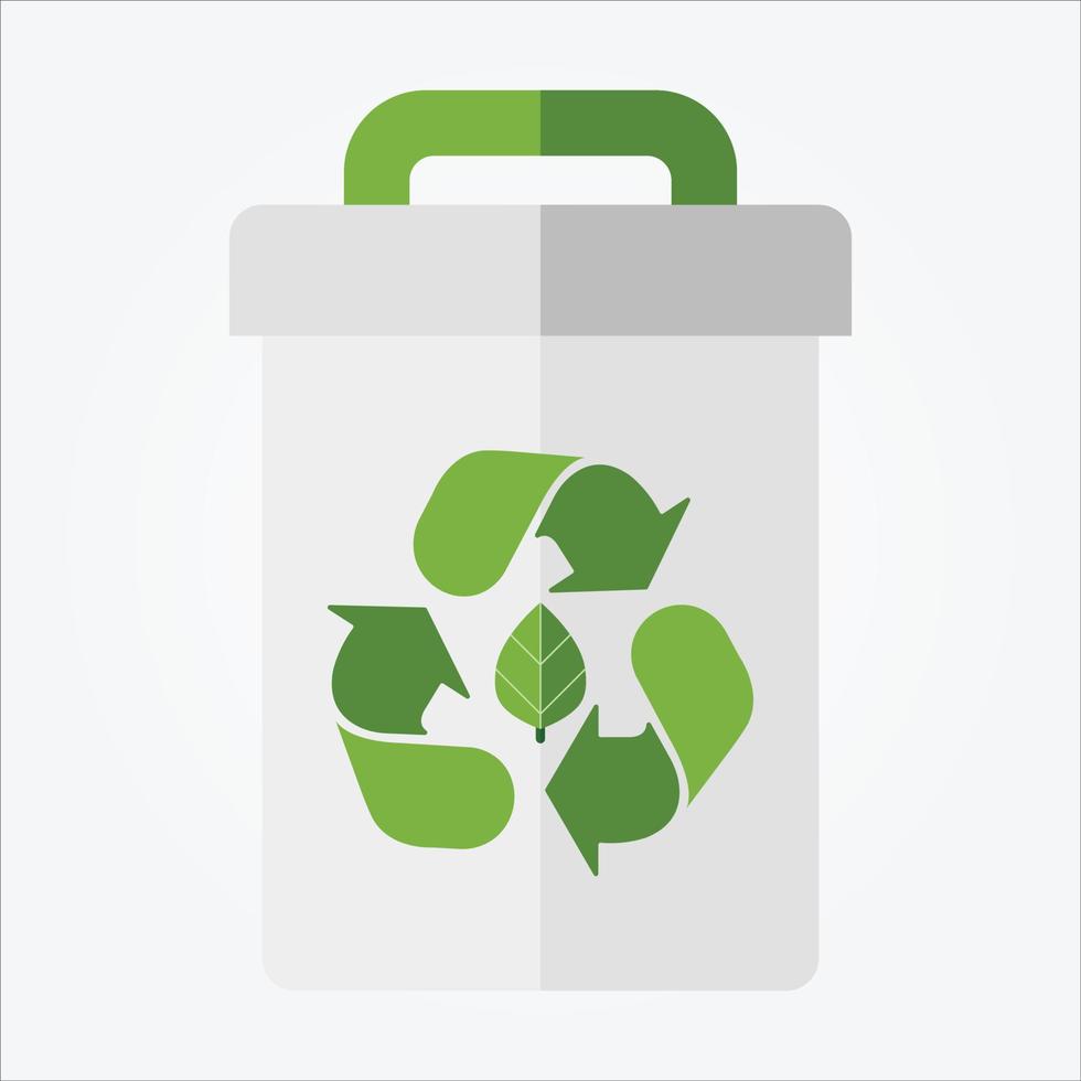 Isolated Recycle Bin EPS 10 Vector Graphic