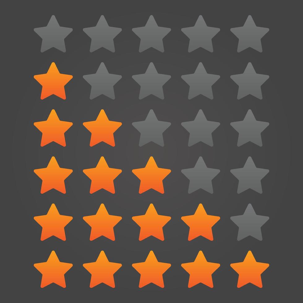 Star Rating with Dark Background Free Vector