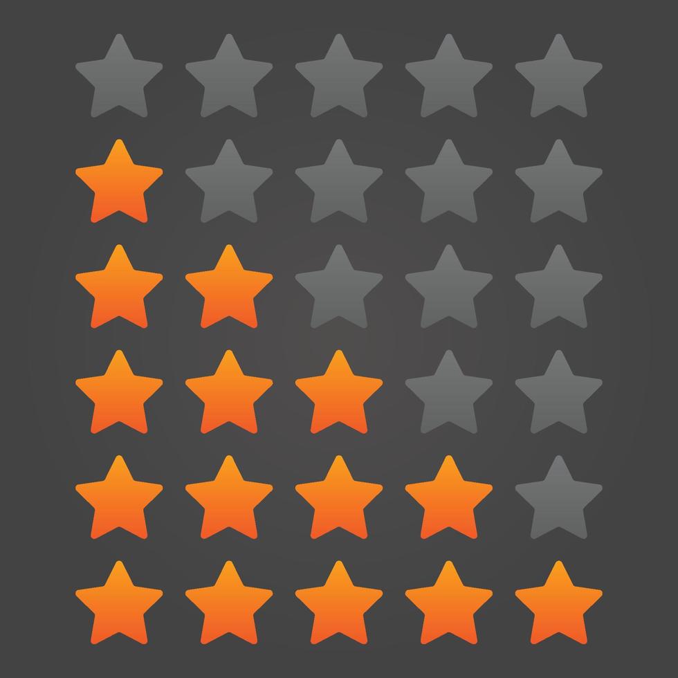 Star Rating with Dark Background Free Vector