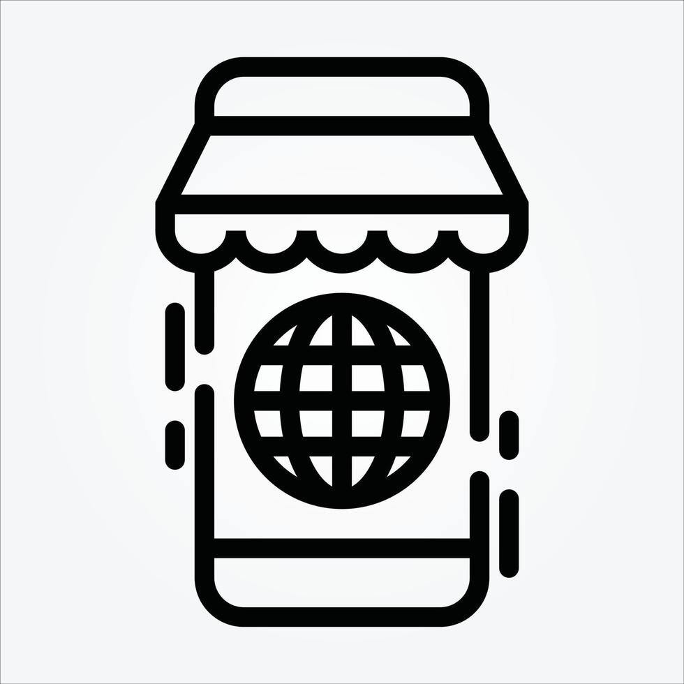 Isolated Ecommerce Theme Line Icons EPS 10 Free Vector Graphic