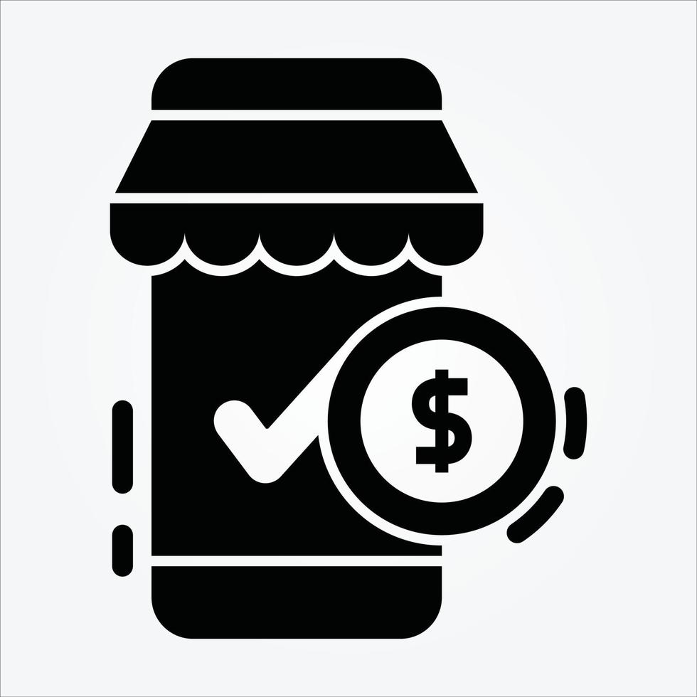 Isolated Ecommerce Theme Glyph Icons EPS 10 Free Vector Graphic