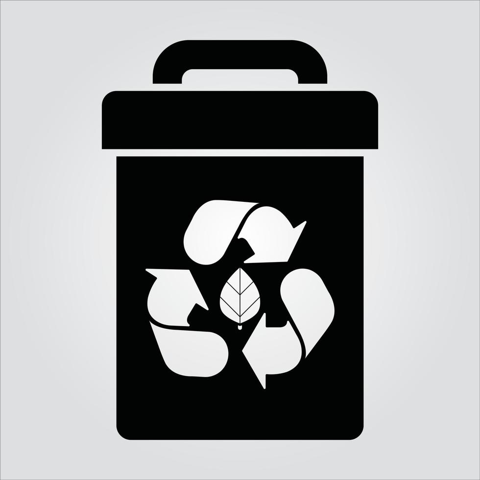 Isolated Recycle Bin EPS 10 Free Vector Graphic