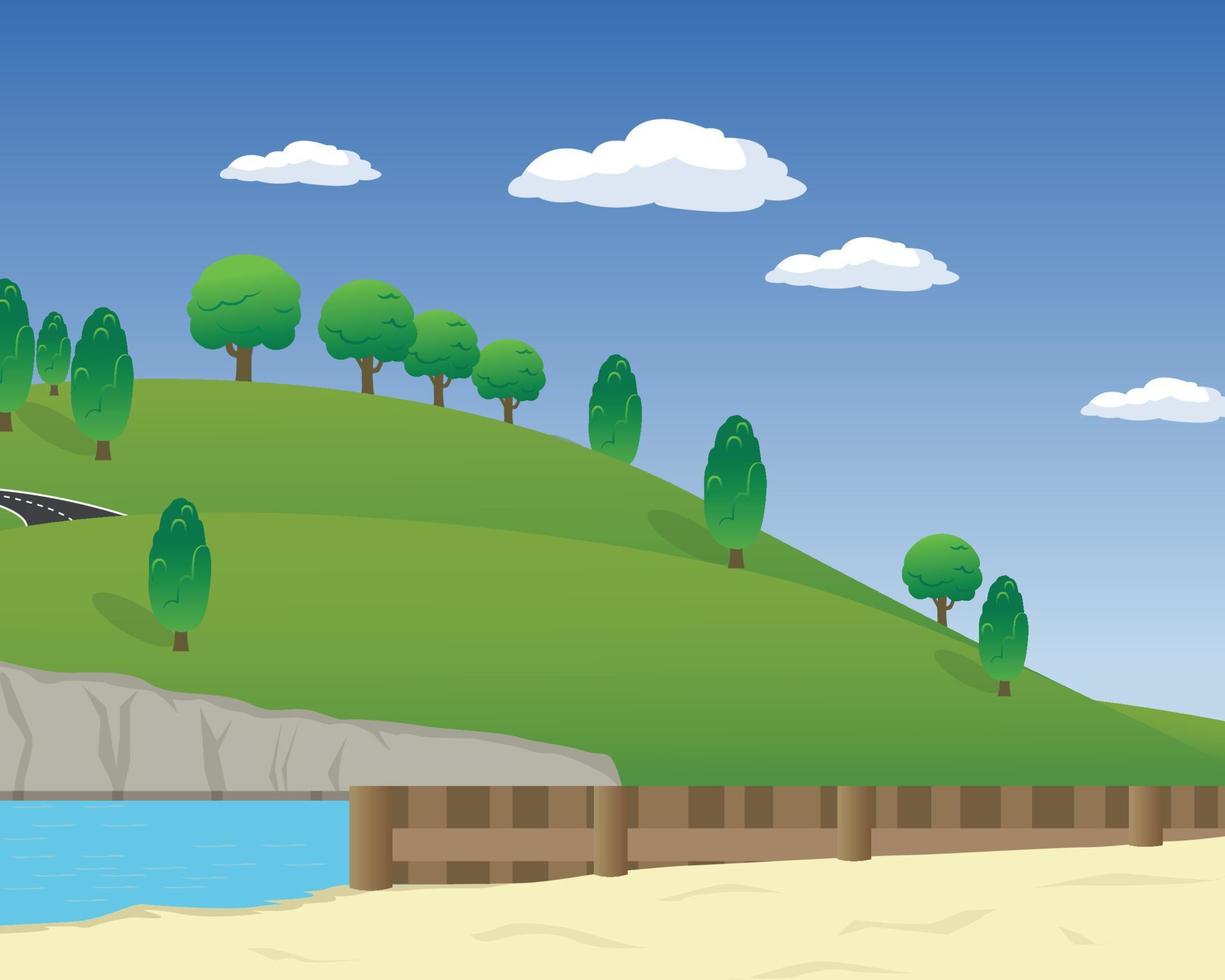 paisaje montaña naturaleza fondo vector