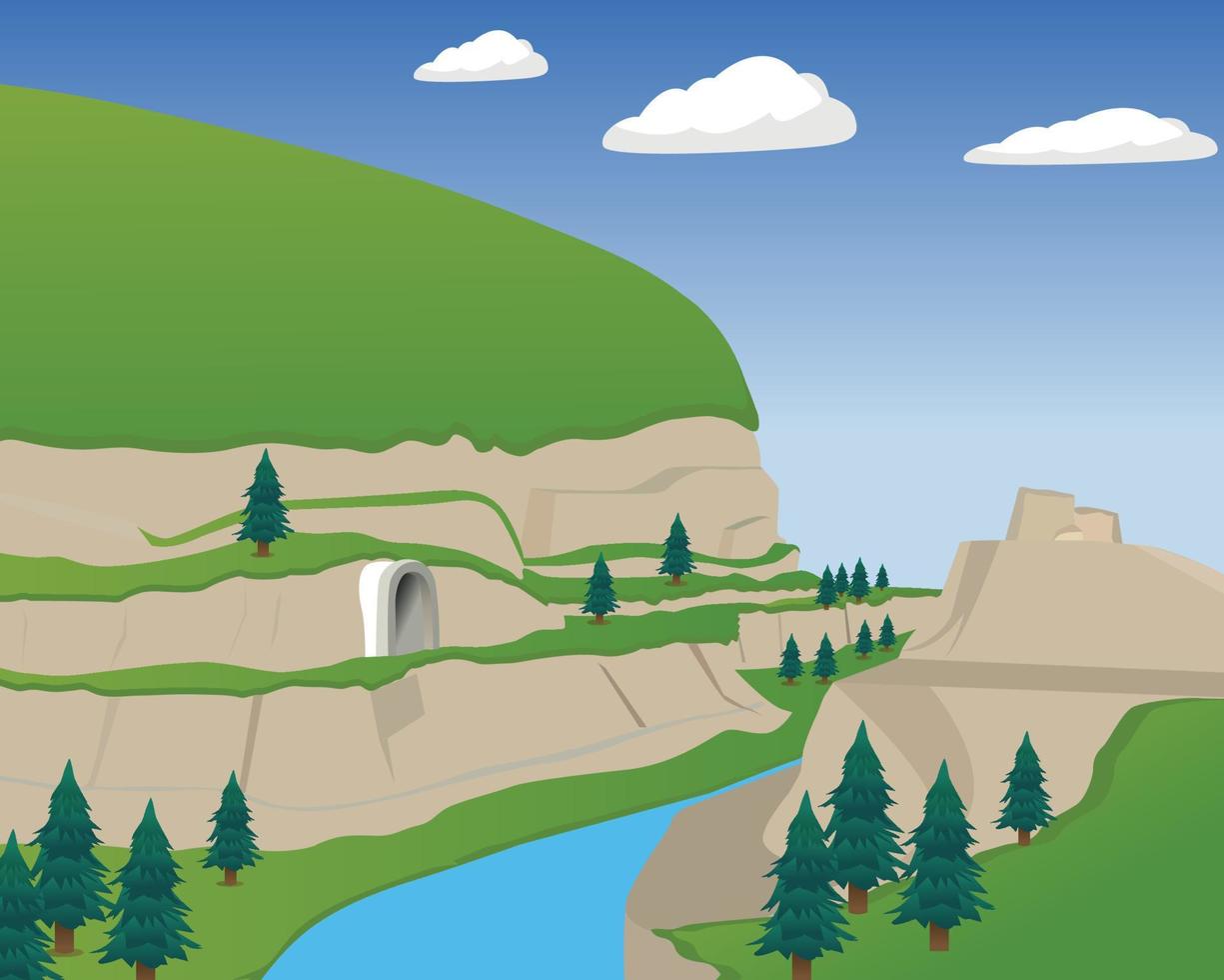 paisaje montaña naturaleza fondo vector